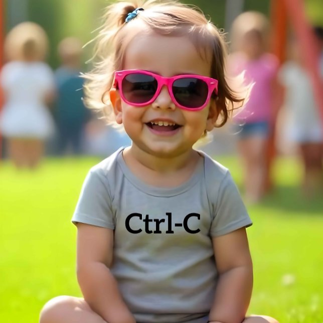 Body Para Bebê Ctrl-C Gêmeos (The ideal cheeky baby shower gift for parents that love their metal.)