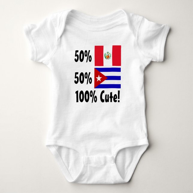 Body Para Bebê Cubano 100% dos Peruvian 50% de 50% bonito (Frente)