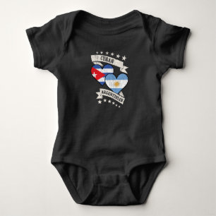 Body Para Bebê Cubano Argentino Flags Cuba Argentina