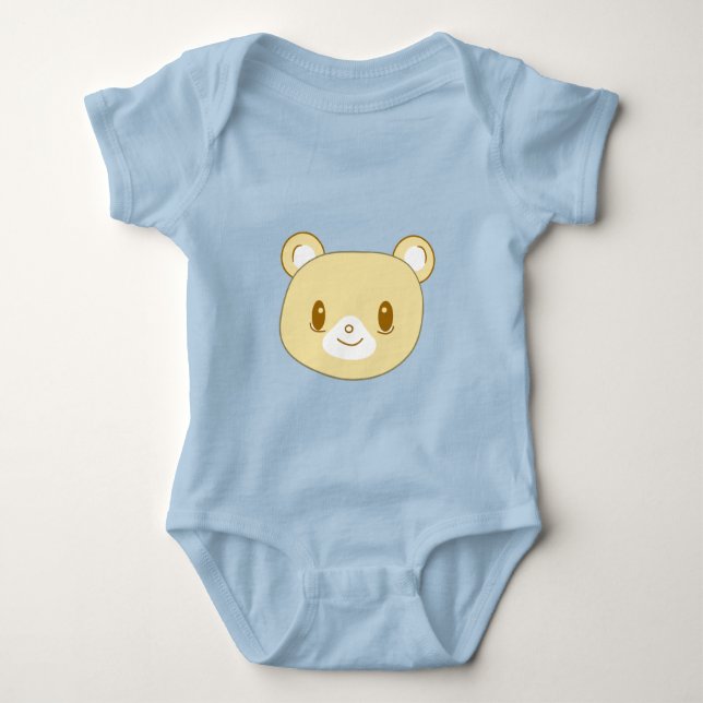 Body Para Bebê Cubo-Urso-Bebê-Kawaii (Frente)