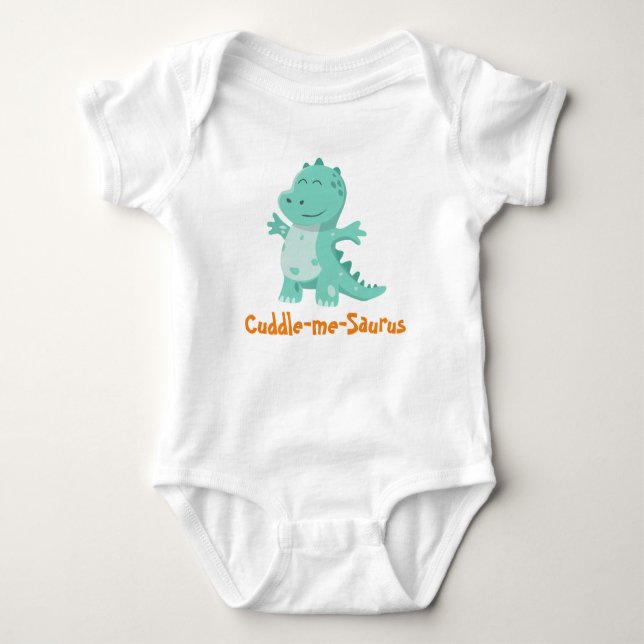 Body Para Bebê Cuddle-Me-Saurus: Huggable Dino Delight (Frente)