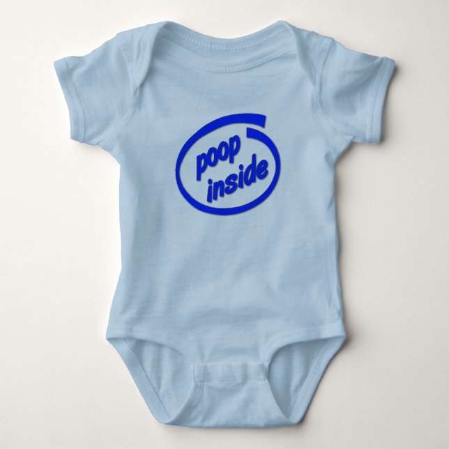 Body Para Bebê Cueca Infantil Divertida com Cocô Dentro (Frente)