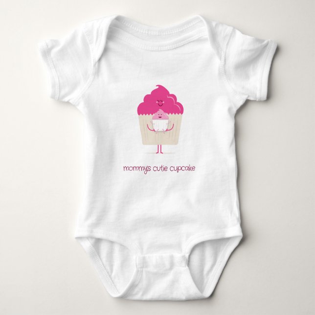 Body Para Bebê Cupcake de Mãe e Bebê (Frente)
