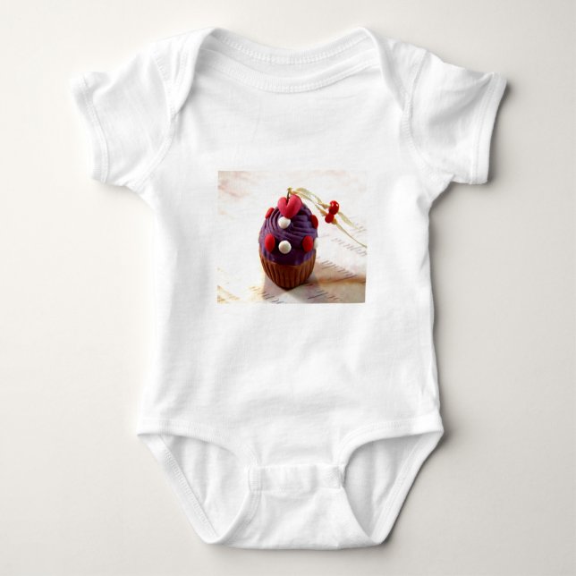 Body Para Bebê Cupcake dos namorados (Frente)