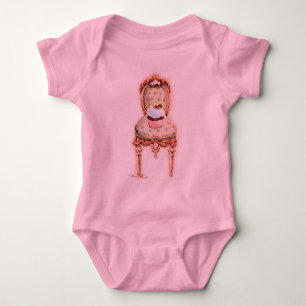 Body Para Bebê Cupcake Rosa, Cadeira Vitoriana, Bebê
