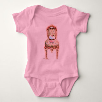Body Para Bebê Cupcake Rosa, Cadeira Vitoriana, Bebê