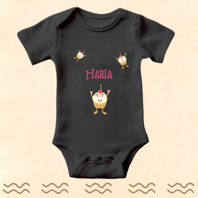 Body Para Bebê Cupcakes engraçados (Criador carregado)