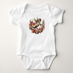 Body Para Bebê Cupido clássico/vintage do dia de os namorados