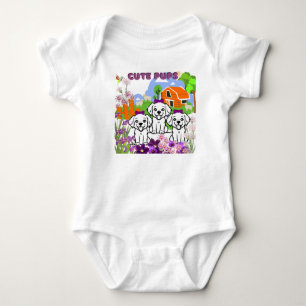 Body Para Bebê Cuppies E Flores