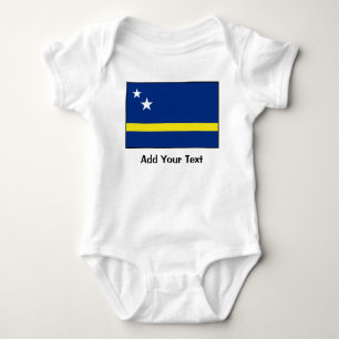 Body Para Bebê Curaçau - bandeira de Curacaoan