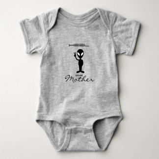 Body Para Bebê Cure Com Nossa Mãe Terra Paz Alien Unisex Cinza