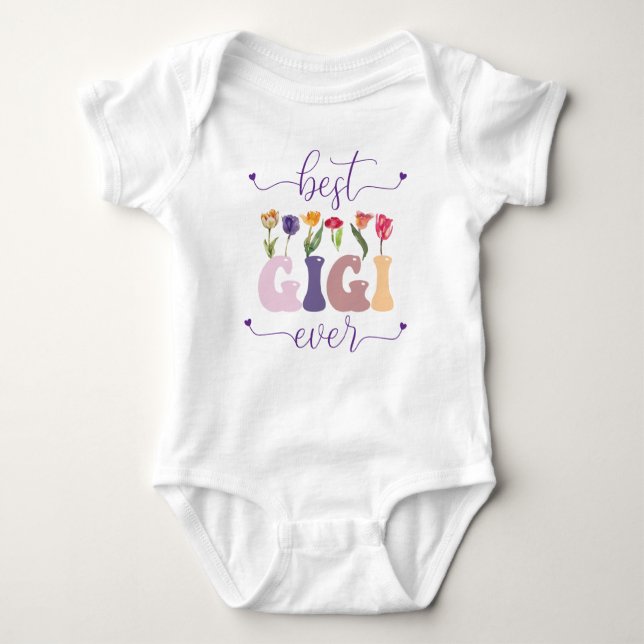 Body Para Bebê Custom baby bodysuit, Best grandma ever, mother (Frente)