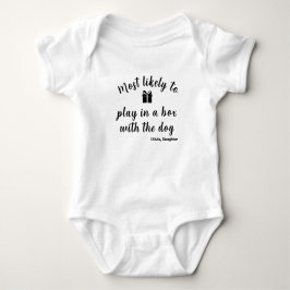 Body Para Bebê Custom Black Typography Matching Family Holiday