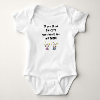 Body Para Bebê Custom Mixed Twins Baby Gift, Twin