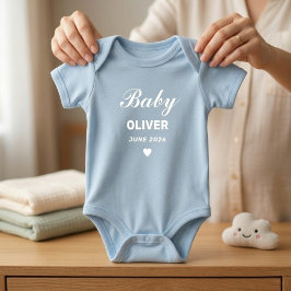 Body Para Bebê Custom Name Baby Bodysuit, Personalized Pregnancy