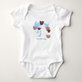 Body Para Bebê Custom name baby boy spring floral 