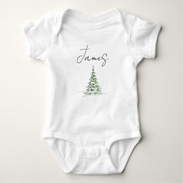 Body Para Bebê Custom Name Christmas Baby Romper First Xmas James