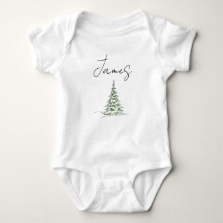 Body Para Bebê Custom Name Christmas Baby Romper First Xmas James