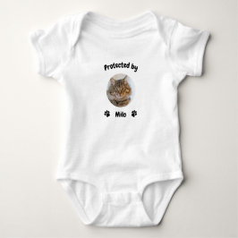 Body Para Bebê Custom Proctected by Cat Baby, Personalized Cat