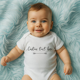 Body Para Bebê Custom text Baby Bodysuit