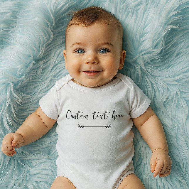 Body Para Bebê Custom text Baby Bodysuit (Criador carregado)