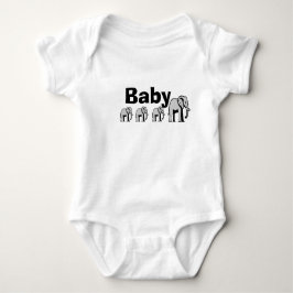 Body Para Bebê Customizable double-sided elephant bodysuit