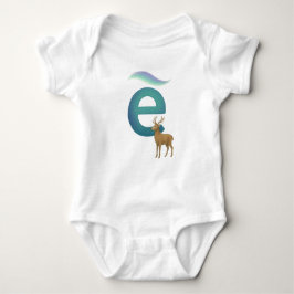 Body Para Bebê Customizable Northern Lights Letter E Elk