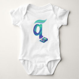 Body Para Bebê Customizable Northern Lights Letter Q Aurora Quilt