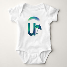 Body Para Bebê Customizable Northern Lights Letter U Umbrella