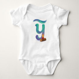 Body Para Bebê Customizable Northern Lights Letter Y Yule Log