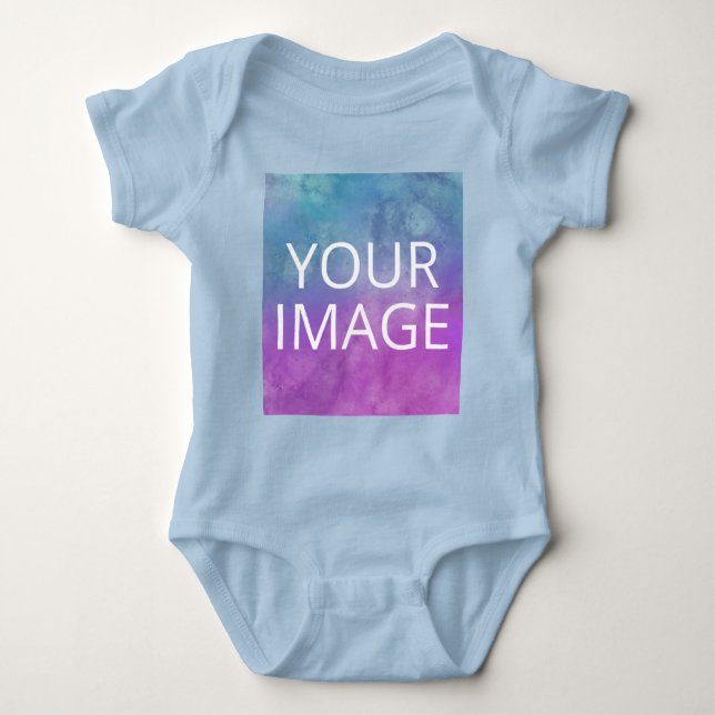 Body Para Bebê Customizable T-shirt Template – Add Your Image (Frente)