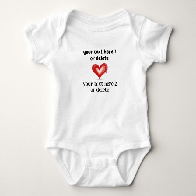 Body Para Bebê Customized Gift w Own Text, Create Your Own  Baby (Frente)