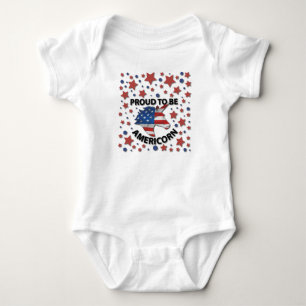 Body Para Bebê Cute 4 de julho, vermelho, branco e azul Americano