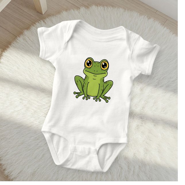 Body Para Bebê Cute and Charming Frog Baby Bodysuit  (Criador carregado)