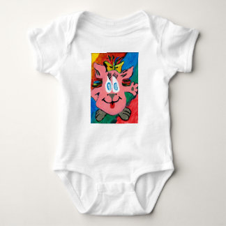Body Para Bebê Cute and Colorful Rainbow Cartoon Character T-Shir