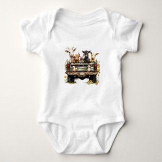 Body Para Bebê Cute Animal Farm On Baby Jersey Bodysuit