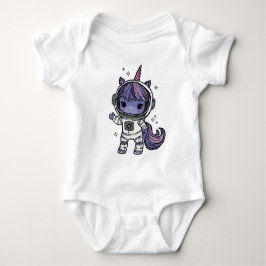 Body Para Bebê Cute Astro Unicorn Baby Bodyfit