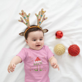 Body Para Bebê Cute Baby Elf & Snowflake Christmas