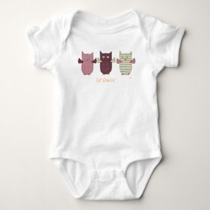 Body Para Bebê Cute Baby One Piece - Lil' Darlin' - Corujas Roxas