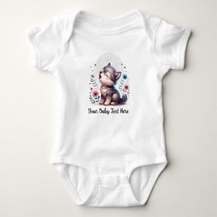 Body Para Bebê Cute Baby Wolf Howling