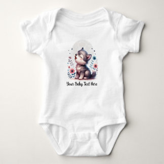 Body Para Bebê Cute Baby Wolf Howling