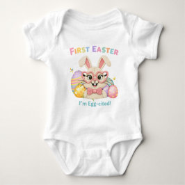 Body Para Bebê Cute Baby's First Easter Egg-cited Bunny