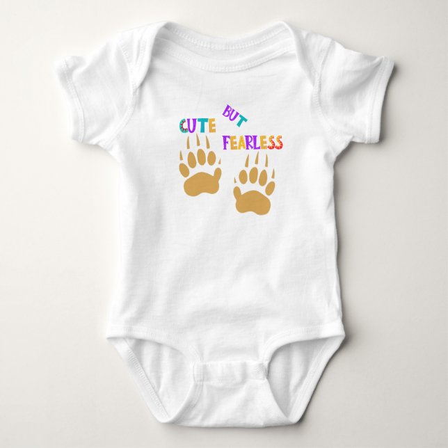Body Para Bebê Cute But Fearless Honey Badger Baby bodysuits (Frente)