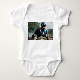 Body Para Bebê Cute Captain America Baby Bodysuit