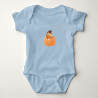 Body Para Bebê Cute Capybara Pumpkin Halloween T-Shirt