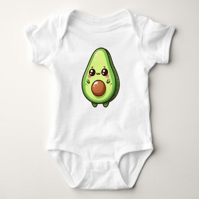 Body Para Bebê Cute Chibi Avocado (Frente)