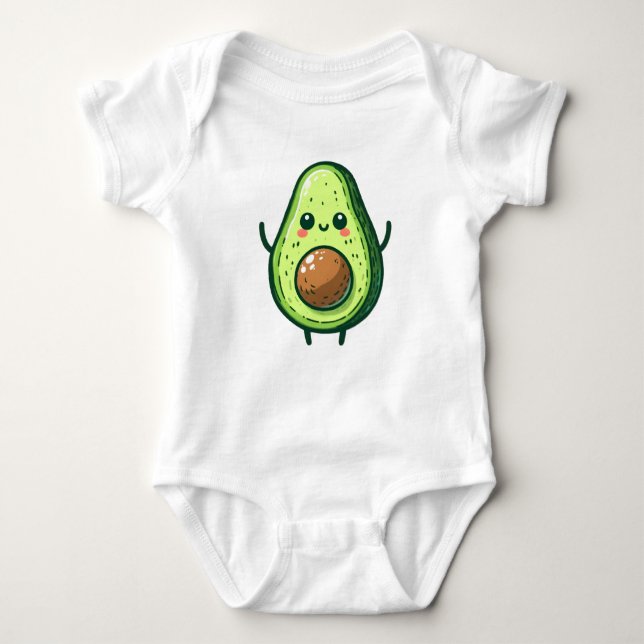 Body Para Bebê Cute Chibi Avocado (Frente)