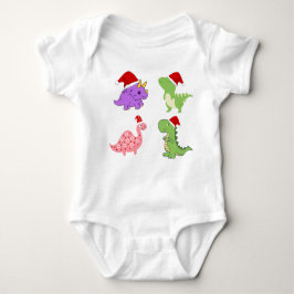 Body Para Bebê Cute Christmas Dinosaurs Baby Bodysuit