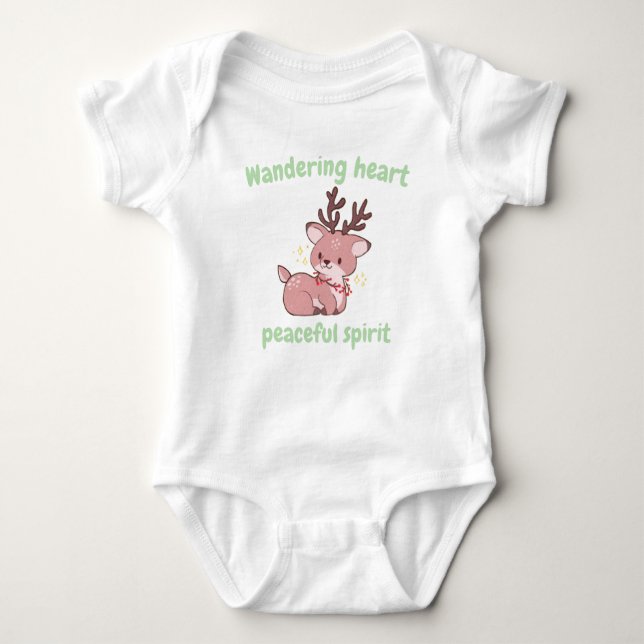 Body Para Bebê Cute Deer Baby Bodysuit–Soft & Sweet Forest Style (Frente)