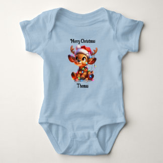 Body Para Bebê cute deer Christmas holiday baby bodysuit T-Shirt